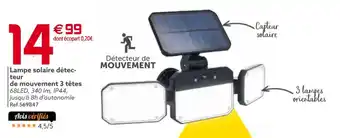 Gifi Lampe Solaire Détecteur De Mouvement 3 Tétes offre