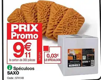 Promocash Spéculoos saxo offre