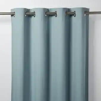 Castorama Rideau goodhome taowa gris bleu l.140 x h.260 cm offre