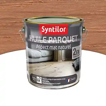 Castorama Huile parquet 2 en 1 syntilor bois naturel 2,5l offre