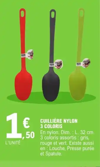 E.Leclerc Cuillère Nylon 3 Coloris offre