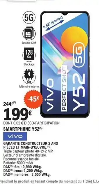 E.Leclerc Vivo Smartphone Y52 offre