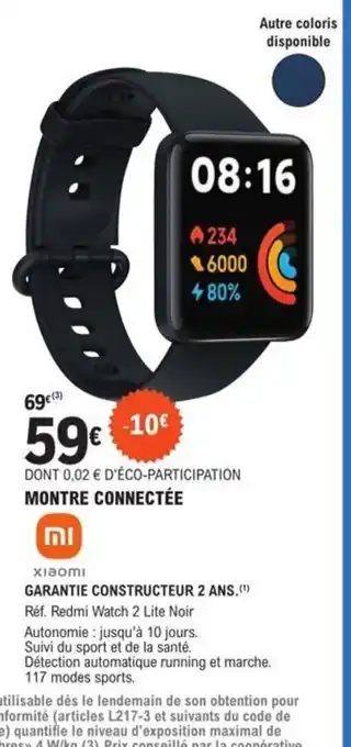 E.Leclerc Montre Connectée offre