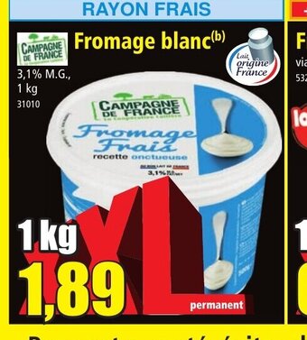 Norma Fromage blanc offre