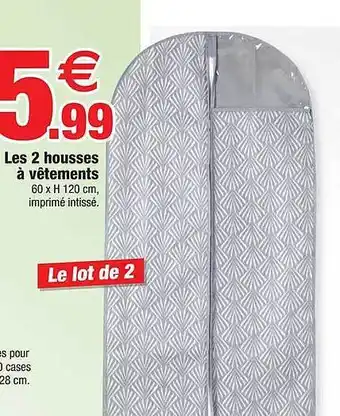 Les 2 housses à vêtements