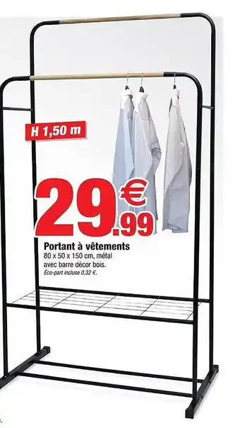 Bazarland Portant à vêtements offre
