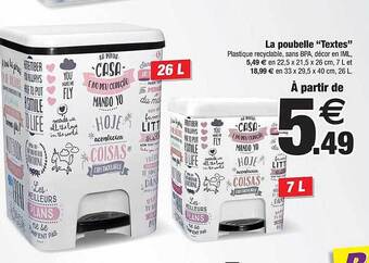 Bazarland La poubelle offre