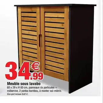 Bazarland Meuble sous lavabo offre
