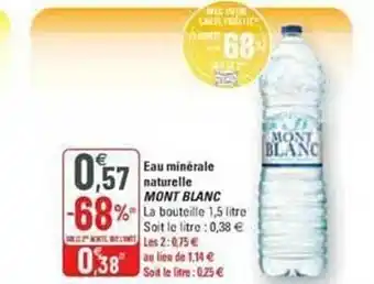G20 Eau minérale naturelle mont blanc offre