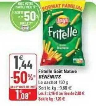 G20 Fritelle goût nature bénénuts offre