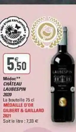 G20 Médoc château laubespin 2020 offre