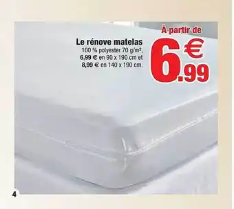 Bazarland Le rénove matelas offre