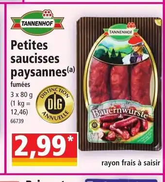 Norma Petites Saucisses Paysannes offre