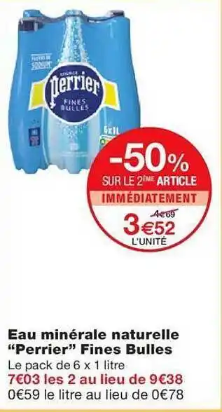 Monoprix Eau minérale naturelle offre