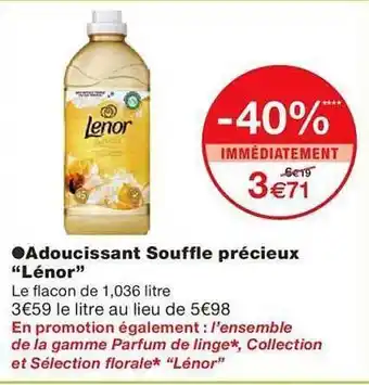 Monoprix Adoucissant souffle précieux offre