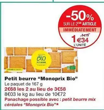 Monoprix Petit beurre offre