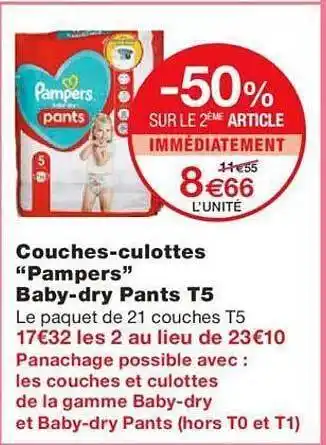 Monoprix Couches culottes offre