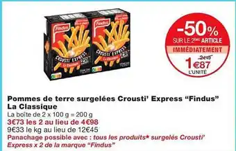 Monoprix Pommes de terre surgelées crousti' express offre