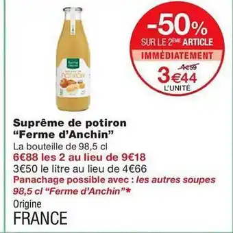 Monoprix Suprême de potiron offre
