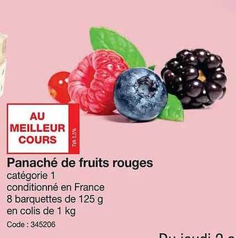 Promocash Panaché de fruits rouges offre
