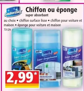 Norma Chiffon Ou Eponge offre