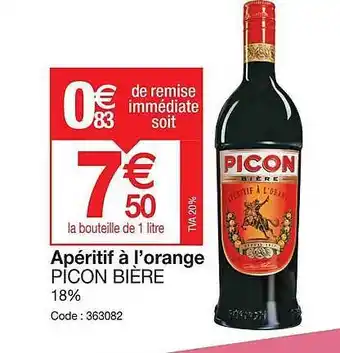 Promocash Apéritif à l'orange picon bière offre