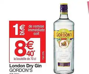 Promocash London dry gin gordon's offre