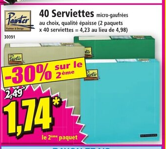 Norma 40 Serviettes offre
