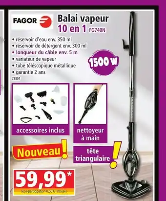 Norma Balai Vapeur 10 En 1 offre