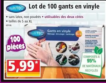 Norma Lot de 100 Gants En Vinyle offre