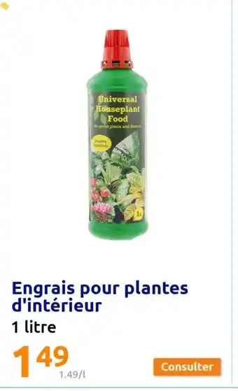 Action Engrais Pour Plantes d'Intérieur offre