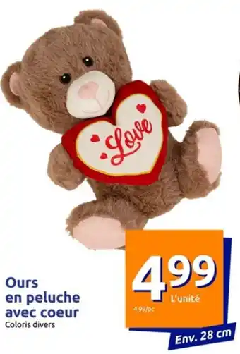 Action Ours En Peluche Avec Coeur offre