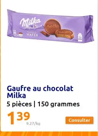 Action Gaufre Au Chocolat Milka offre