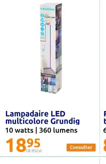 Action Lampadaire Led Multicolore Grundig offre