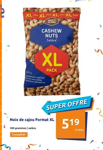 Action Noix de Cajou Format XL offre