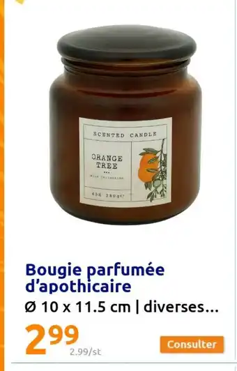 Action Bougie parfumee d'Apothicaire offre