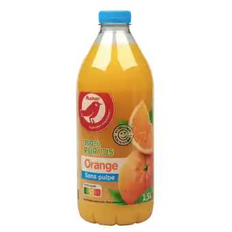 Auchan Pur jus d'orange sans pulpe auchan offre