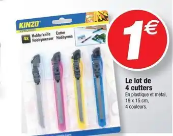 Le lot de 4 cutters