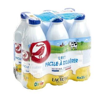 Lait facile à digérer sans lactose auchan