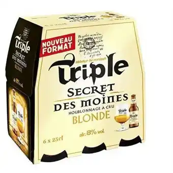 Auchan Supermarché Bière triple secret des moines offre