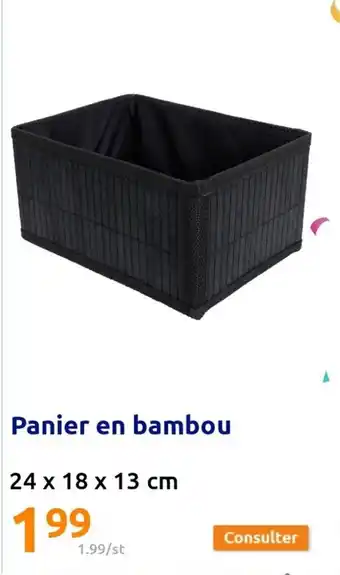 Action Panier en bambou offre