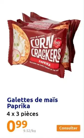 Action Galettes de maïs paprika offre