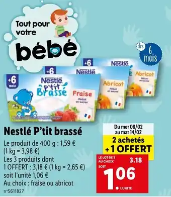 Lidl Nestlé p'tit brassé offre