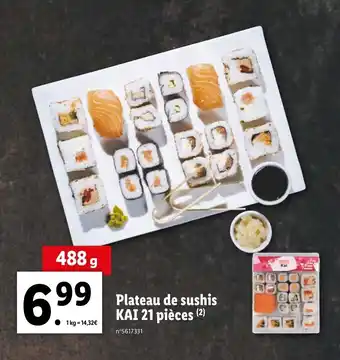 Lidl Plateau de sushis KAI 21 pièces offre