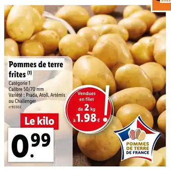 Lidl Pommes de terre frites offre
