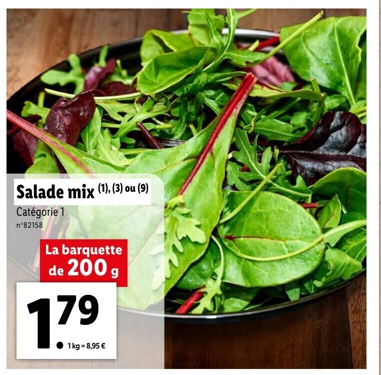 Promo Salade mix chez Lidl