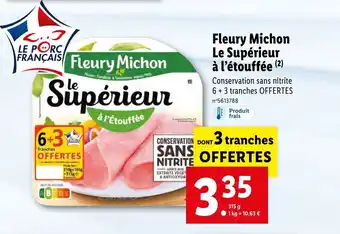 Lidl Fleury michon le supérieur à l'étouffée offre