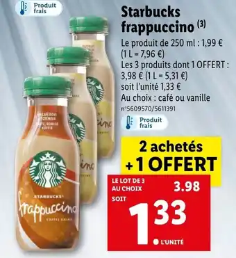 Lidl Starbucks frappuccino offre