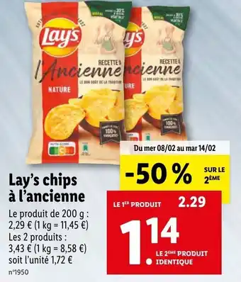 Lidl Lay's chips à l'ancienne offre
