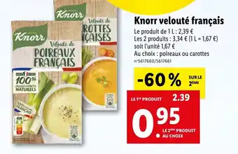 Lidl Knorr velouté français offre